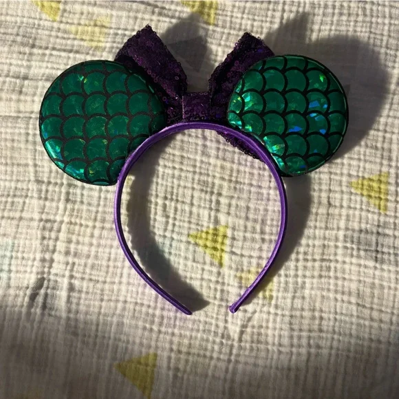 Purple and Green Little Mermaid Mickey Ears - Picture 2 of 2